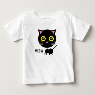 Geometric Black Cat Baby T-Shirt