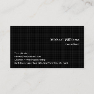 Geometric Black Chequered Pattern Modern Trendy Business Card
