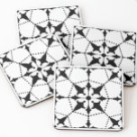Geometric Black White Pattern Decorative  Tile<br><div class="desc">A stylish modern geometric pattern decorative tile for a kitchen backsplash,  art tile,  fireplace surround,  bathroom and shower. You may also like this style in a framed tile or keepsake box. Dark charcoal grey and white.</div>