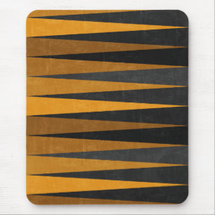 Geometric Black Yellow Mouse Pad