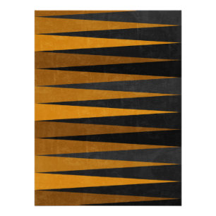 Geometric Black Yellow Poster