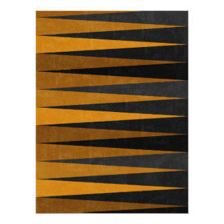Geometric Black Yellow Poster