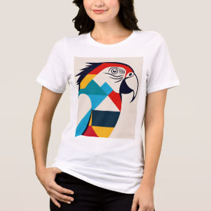 Geometric Block Parrot Tee