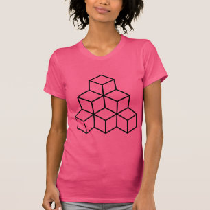 Geometric Blocks - Black T-Shirt