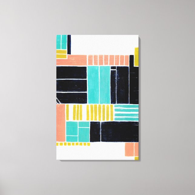 Geometric Blocks Canvas Print (Front)