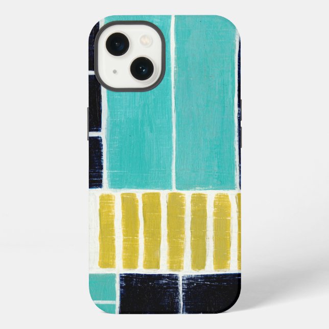 Geometric Blocks iPhone Case (Back)