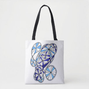 Geometric Bloom Abstract Tote Bag 