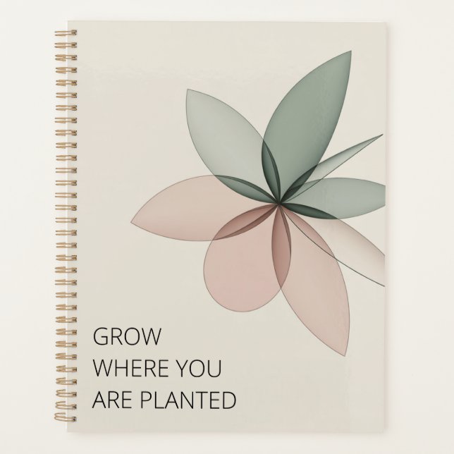 Geometric Bloom Modern Cover Art Planner (Front)