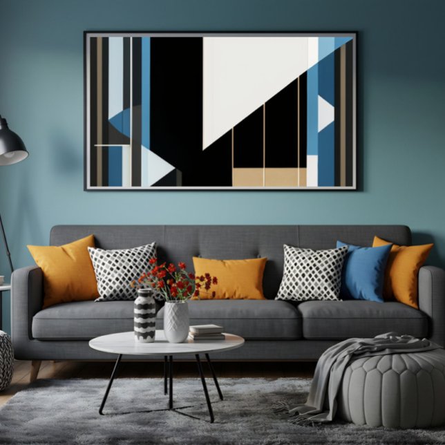 Geometric Blue and Gold Poster (Creator Uploaded)