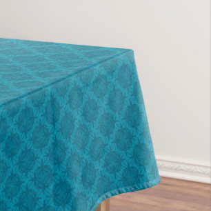 Geometric blue art deco tablecloth