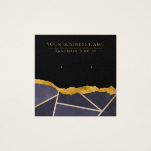 Geometric Blue Black Gold Earring Display Cards