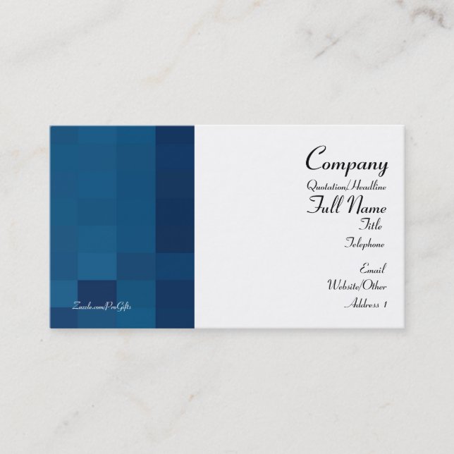 Geometric Blue Business Cards (Front)