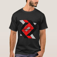 Geometric blue grey red black personalised simply