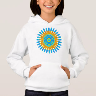 Geometric Blue Orange Mandala Design-68567