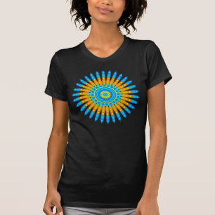 Geometric Blue Orange Mandala Design-68567 T-Shirt