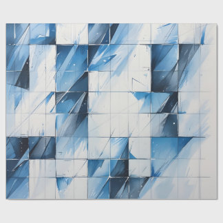 Geometric Blue Wrapping Paper