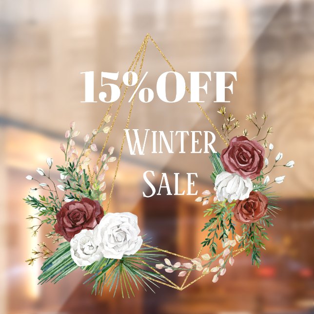 geometric boho burgundy floral wreath winter sale  (Sheet 2)