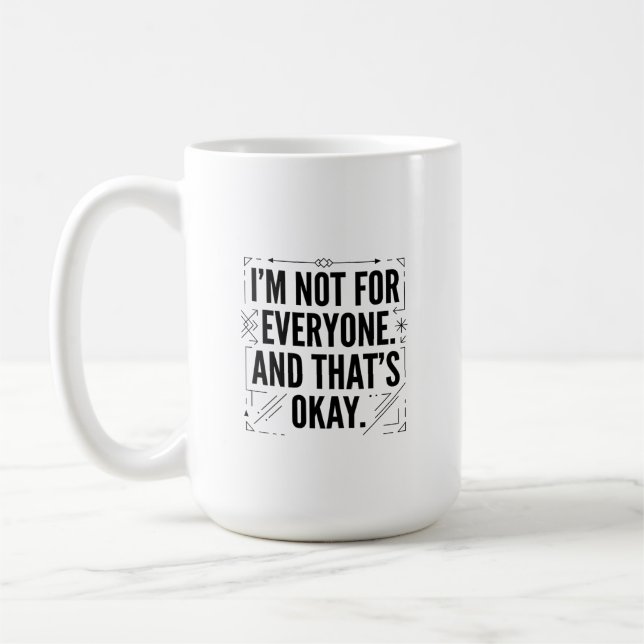 Geometric Bold Typography Statement Graphic Coffee Mug (Left)