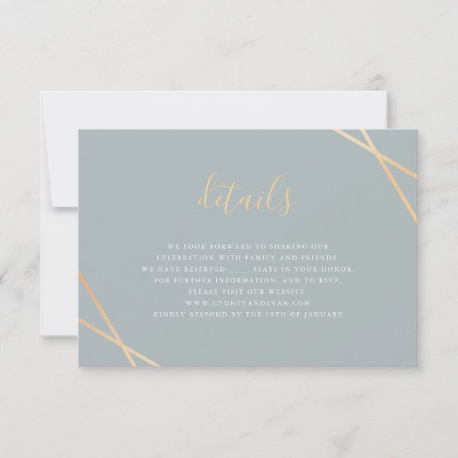 Geometric Border RSVP Card (Front)