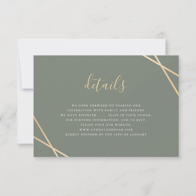 Geometric Border RSVP Card (Front)