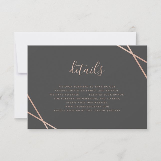 Geometric Border RSVP Card (Front)