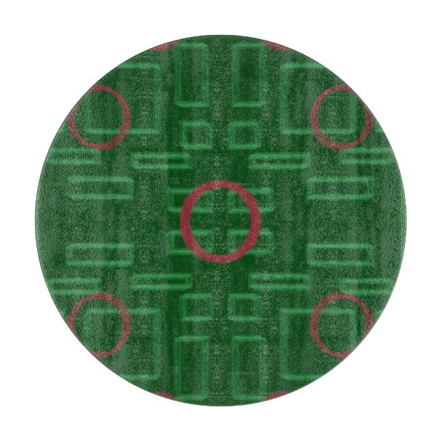 Geometric Boxes on Green Cutting Board (Front)