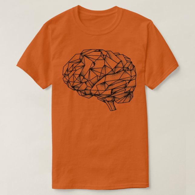 Geometric Brain T-Shirt (Design Front)