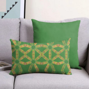 geometric bright nature paint x diamond shape  lumbar cushion