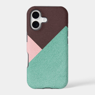 Geometric Brown Green & Pink Personalised
