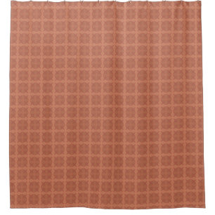 Geometric brown terracotta art deco shower curtain