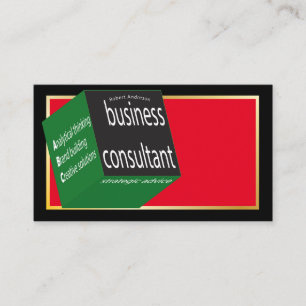 Geometric Business Consultant Amazing Black Cube  Business Card