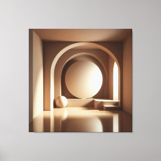 Geometric Calm – Minimalist Architecture Canvas Print