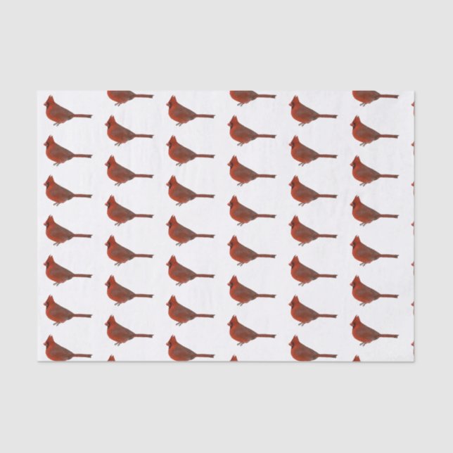 Geometric Cardinal Tissue Paper (Front)