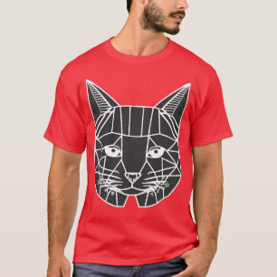 Geometric Cats Colourful Abstract Retro Design for T-Shirt