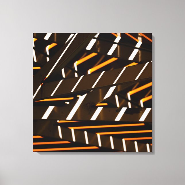 Geometric Ceiling Light Photo Tile Canvas Print (Front)