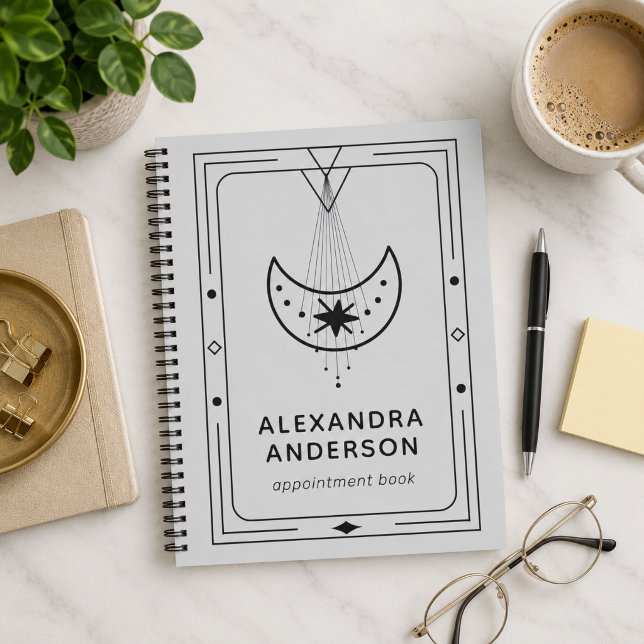 Geometric Celestial Crescent Moon Appointment Book Planner (Geometric Celestial Crescent Moon Appointment Book Planner)