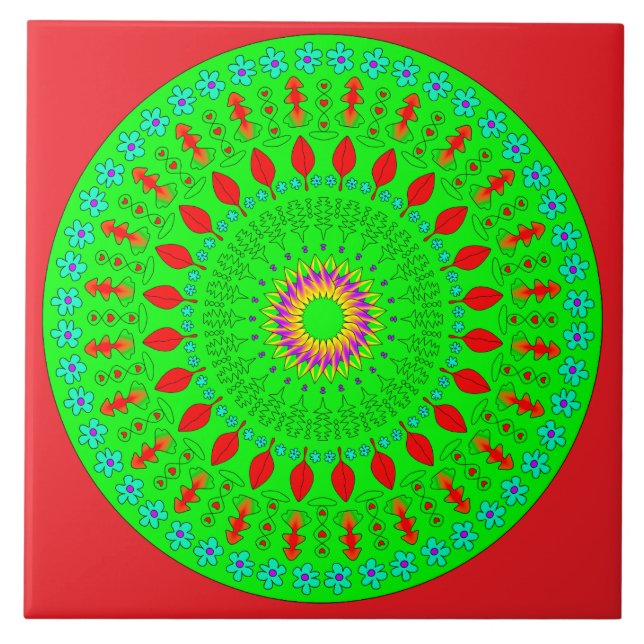 Geometric Ceramic Tile   (Front)