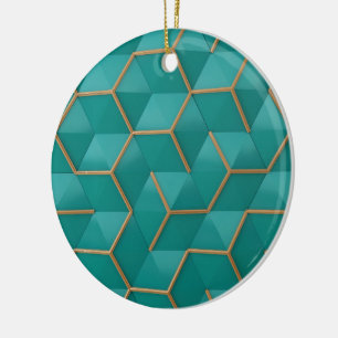 geometric ceramic tree decoration