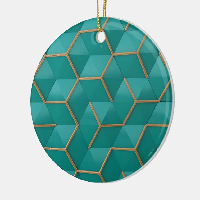 geometric ceramic tree decoration (Left)