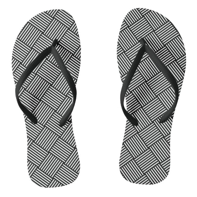 Geometric checked texture jandals (Footbed)