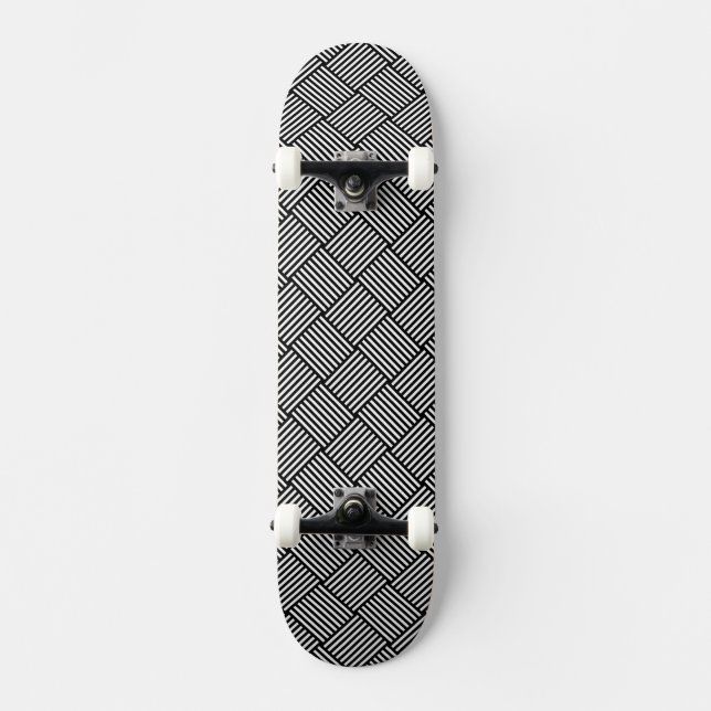 Geometric checked texture skateboard (Front)