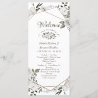 Geometric Cherish White Floral Wedding Ceremony