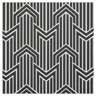 Geometric Chevron Art Deco Style Fabric