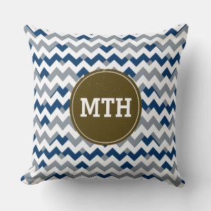 geometric chevron stripes personalised cushion