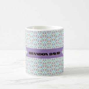 Geometric Chevron Zigzag Mosaic Seamless Pattern Coffee Mug