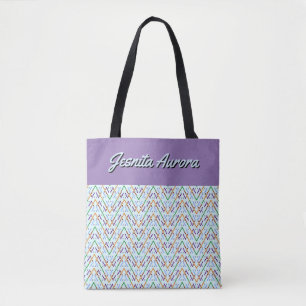 Geometric Chevron Zigzag Mosaic Seamless Pattern Tote Bag
