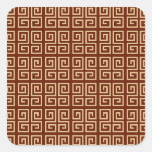 GEOMETRIC CHINESE PATTERN SQUARE STICKER