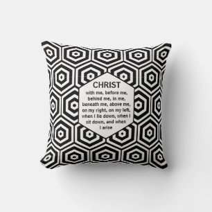 Geometric CHRIST WITH ME St Patrick Cushion