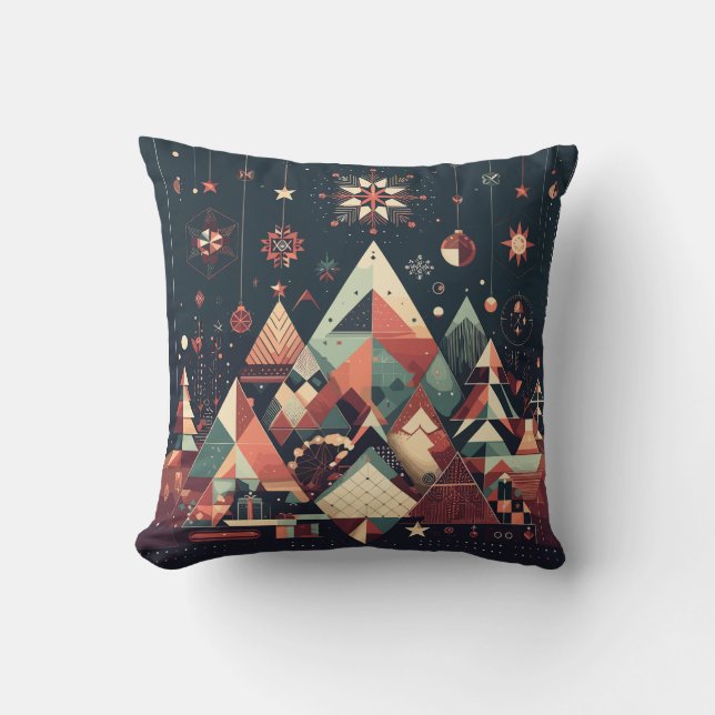 Geometric Christmas  Cushion (Front)