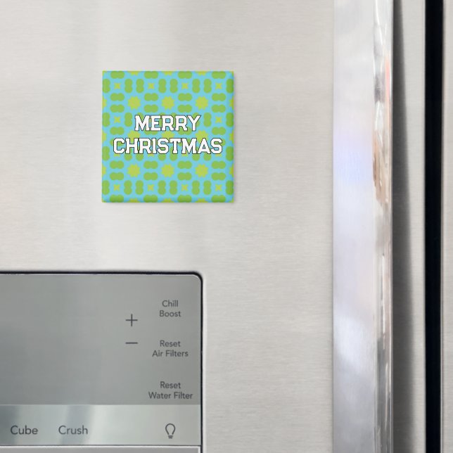 Geometric Christmas Pattern - Personalised  Magnet (In Situ (Fridge))